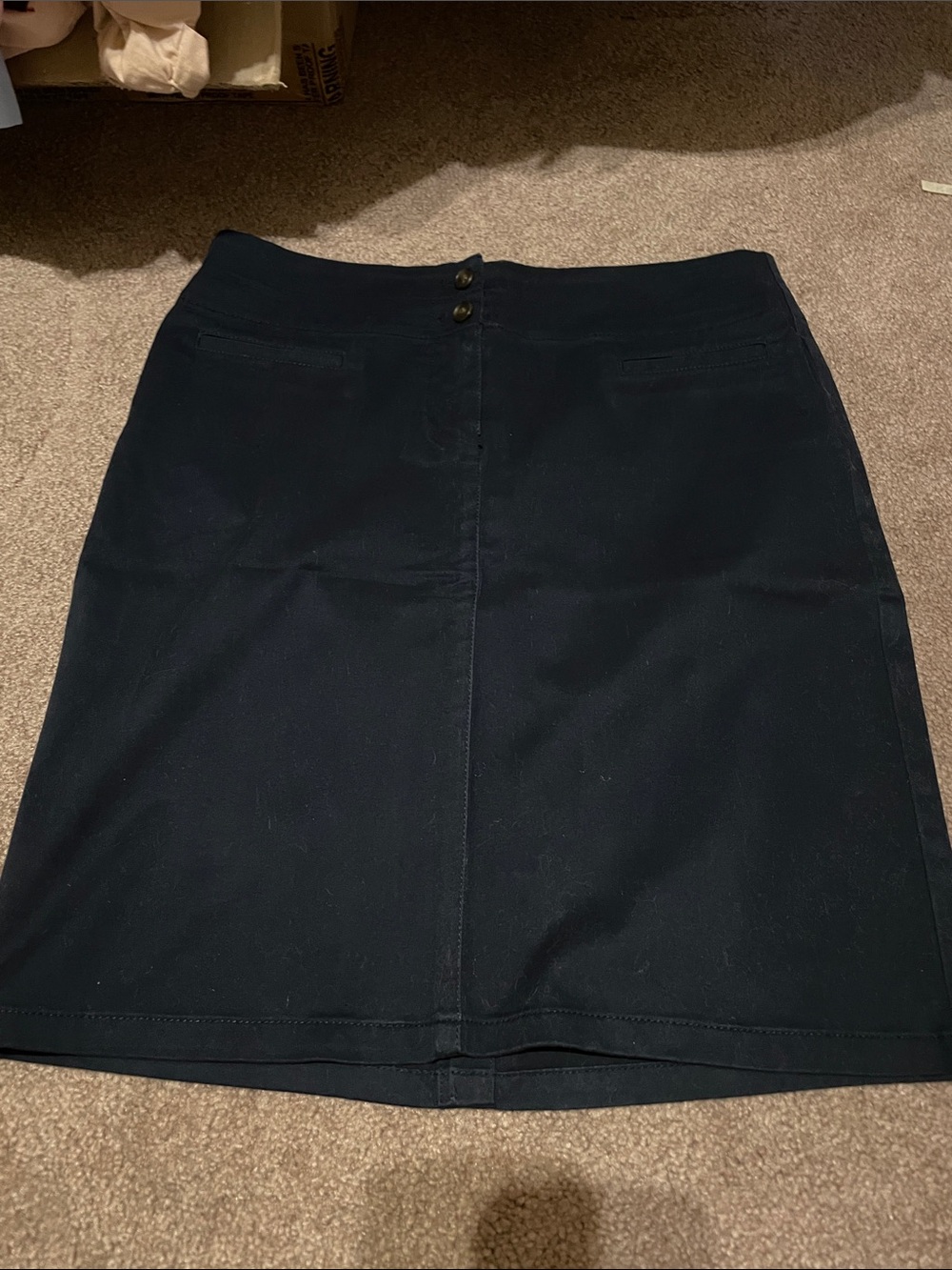 J. Jill Black Pencil Skirt with Front Seam Detail